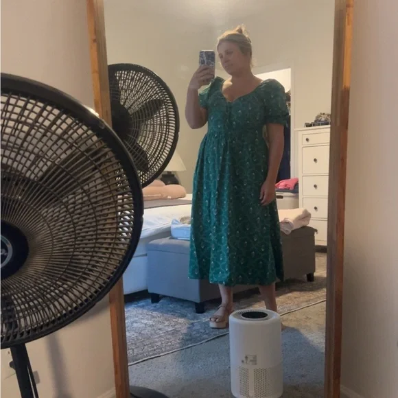 Hill House Green Floral Maxi Dress - Picture 4 of 4